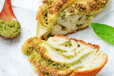 Ein Pesto-Brot.