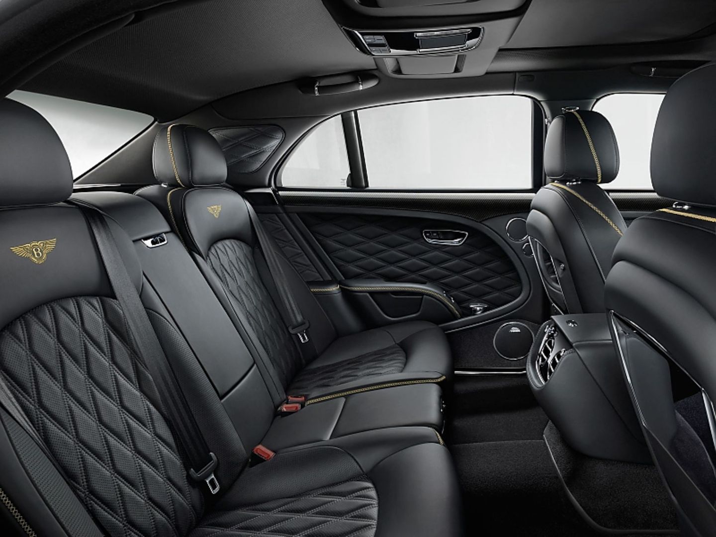 Der Fondbereich des Bentley Mulsanne Speed.