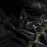 Die futuristischen Waben-Formen finden sich auch im Innenraum