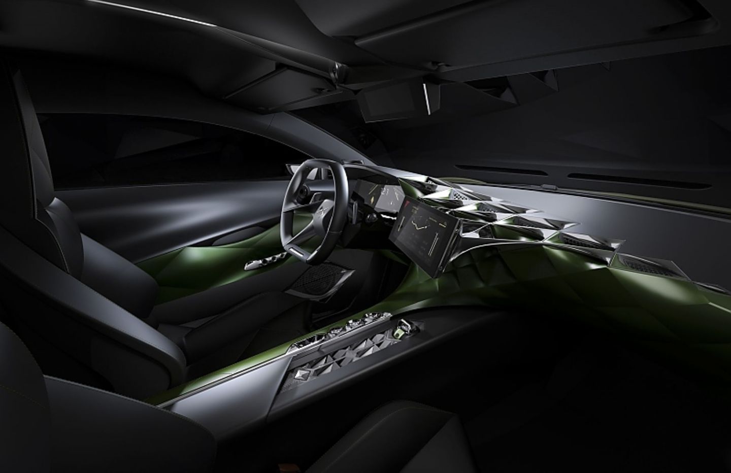 Das Cockpit ist zum Fahrer geneigt