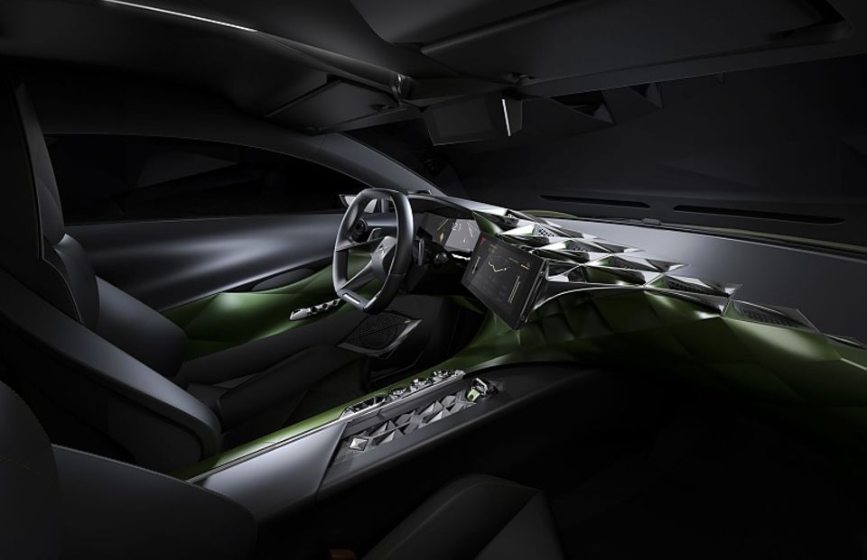 Das Cockpit ist zum Fahrer geneigt Das Cockpit ist zum Fahrer geneigt