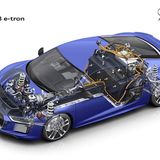 Audi kann verschiedene Batteriezellen einsetzen (Audi R8 e-tron Technik)
