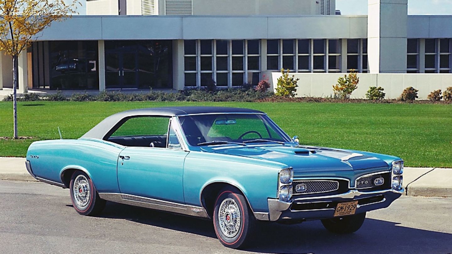 Der Pontiac GTO hat eine sehr markante Front Der Pontiac GTO hat eine sehr markante Front