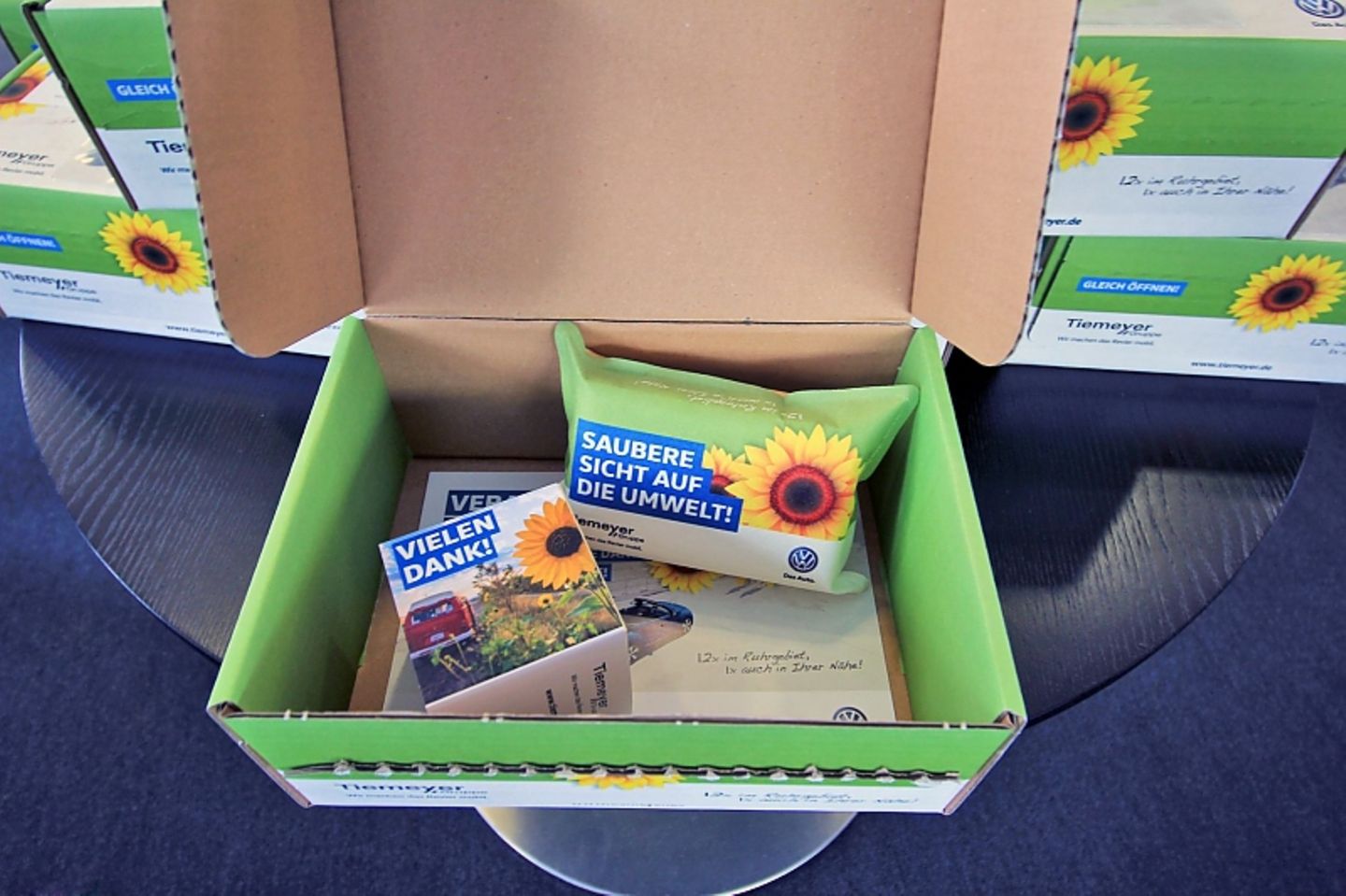 Das Welcome-Paket vom Autohaus Tiemeyer.