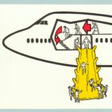 9. Wenn möglich nutzen Sie bei einer Evakuierung die Ausgänge vorn oder hinten, die Not­türen über den Tragflächen sind schmaler und verlangsamen das Aussteigen.