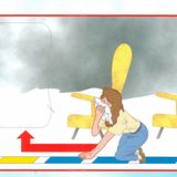 7. Bei Rauch in der Kabine möglichst nahe am Boden bleiben, wo weniger giftige Dämpfe eingeatmet werden und die Sicht besser ist.