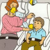 10. Sollten die Sauerstoffmasken herunterfallen, setzen Sie so schnell wie möglich eine auf, bevor Sie sich um andere kümmern.