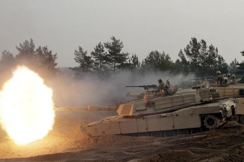 US-Kampfpanzer bei einer Übung in Lettland
