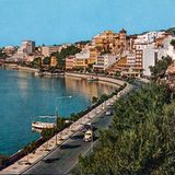 Noch dümpelnde Yachten: Der Passeig Marítim von Palma noch ganz im Dornröschenschlaf zu Beginn der 60er Jahre