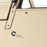 Die Scheiben lassen sich manuell per Kurbel bedienen.