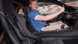 Redakteur Marcel Sommer im neuen BMW M4 GTS.