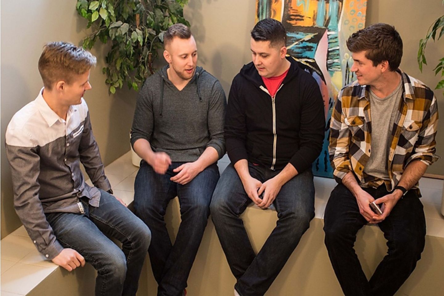 Adam, Bryce, Dustin und Gord von TrapTap.