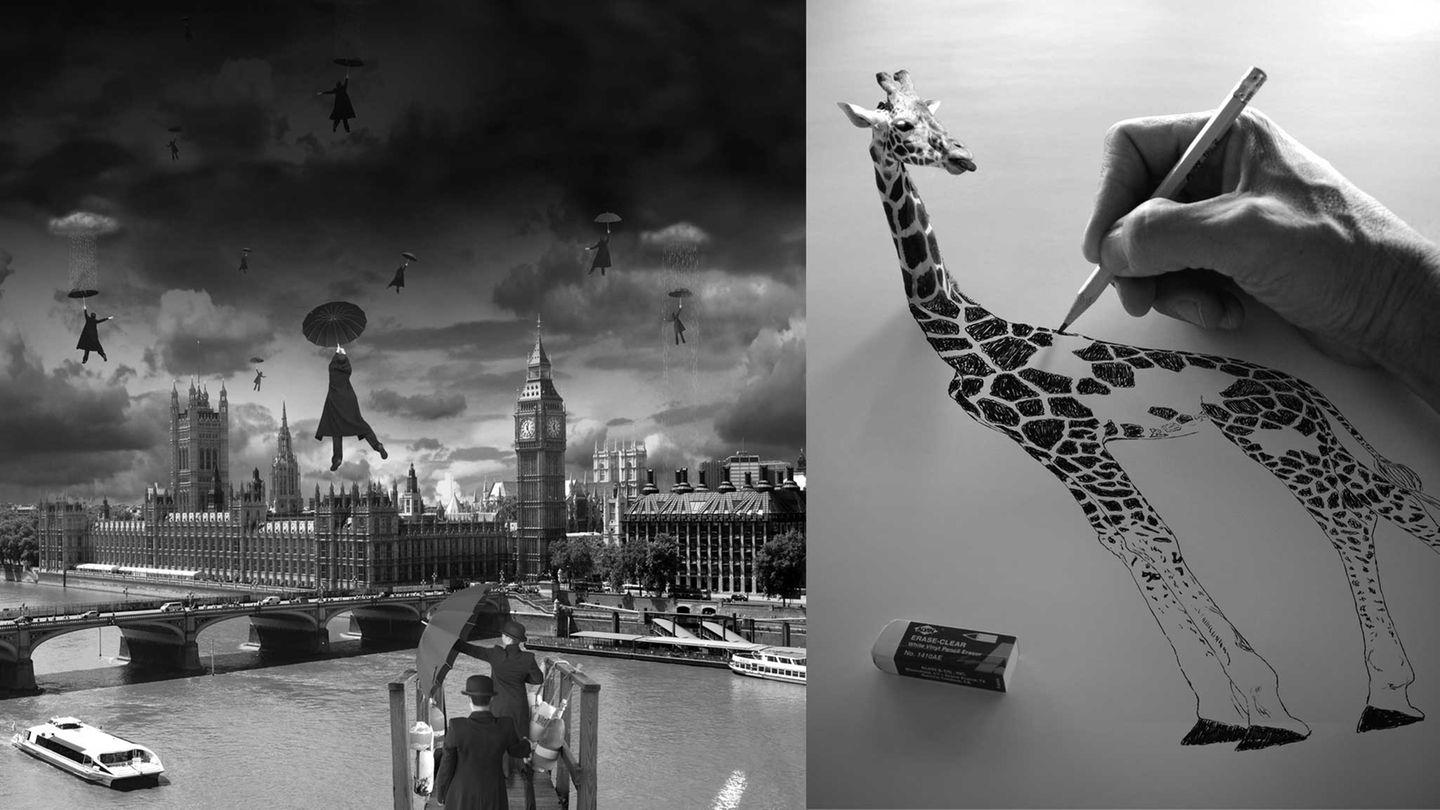 "Surreal Dreams": Fotografische Alpträume in Schwarz und Weiß