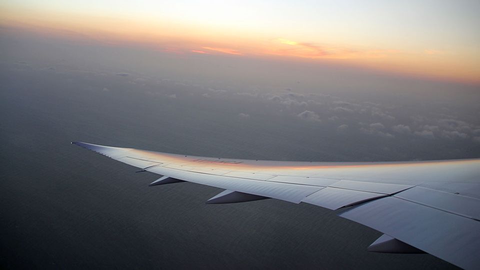 Follow Me: Geschwungener Flügel: Die Boeing 787 hat eine Sapnnweite von 56,7 Metern © Jannis Frech Follow Me: Geschwungener Flügel: Die Boeing 787 hat eine Sapnnweite von 56,7 Metern © Jannis Frech
