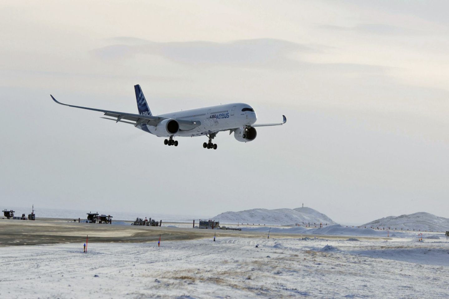 Follow me: Brandneuer Airbus A350 im arktischen Kältetest
