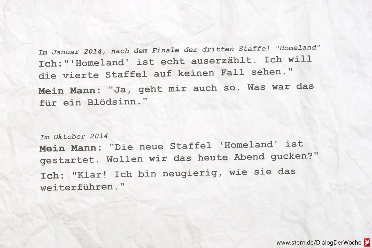 Seriendialog der Woche: Ich muss „Homeland“ weitergucken. Leider.