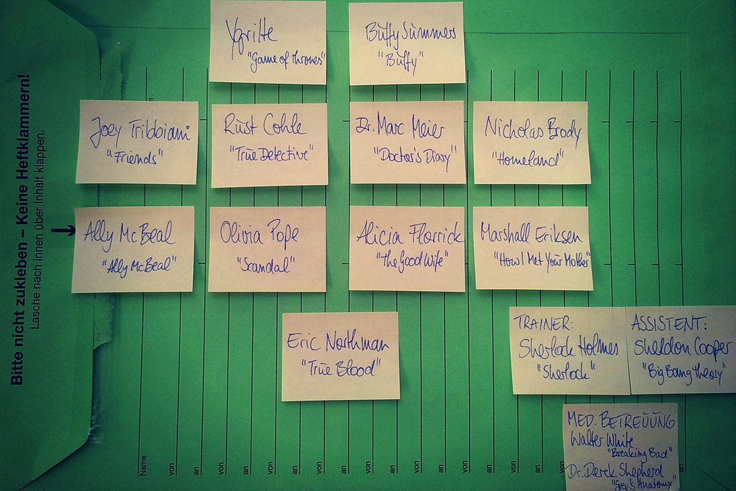 Seriendialog der Woche: Die einzig wahre Aufstellung für die WM 2014