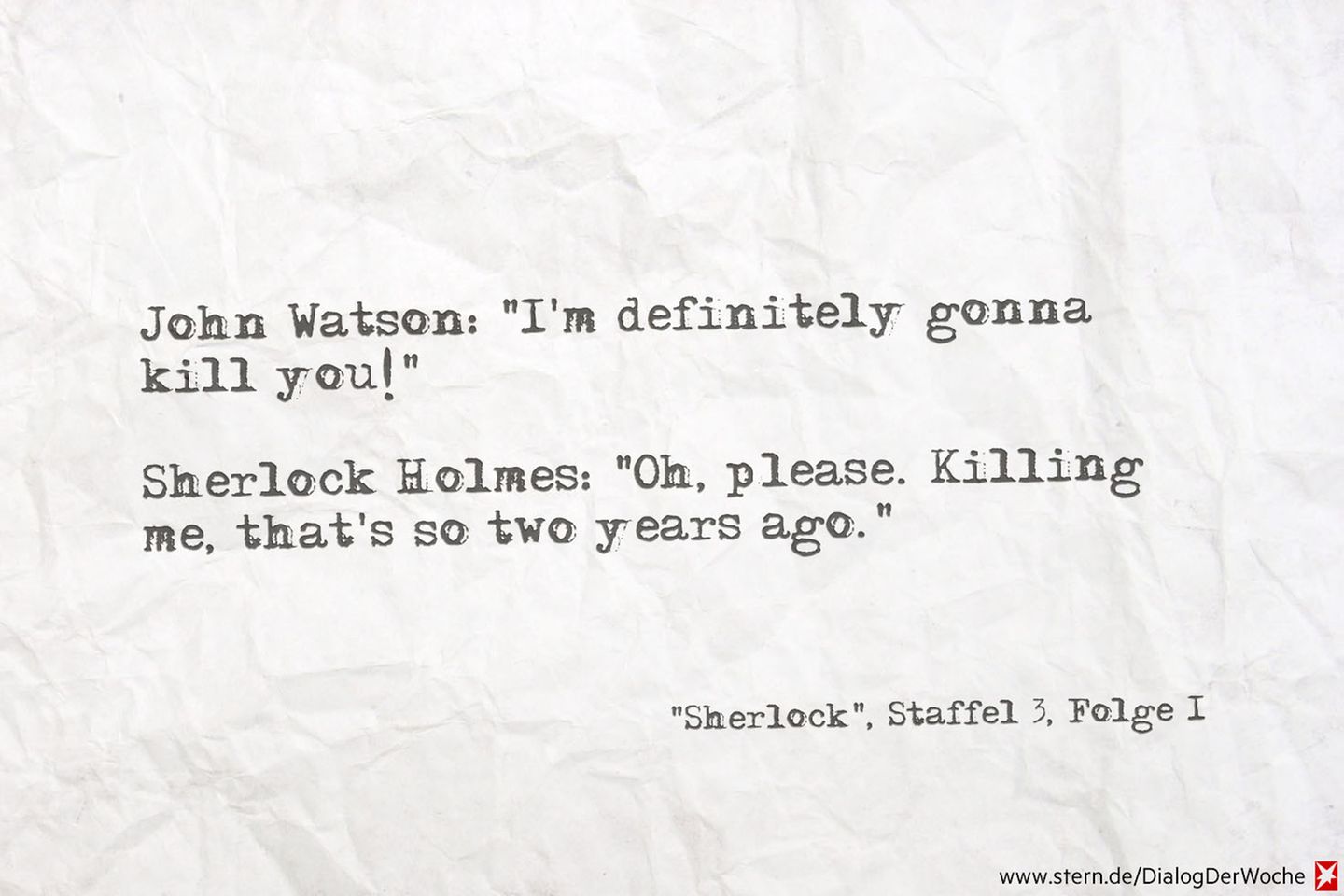 Seriendialog der Woche: Sherlock, ich will mehr von dir!