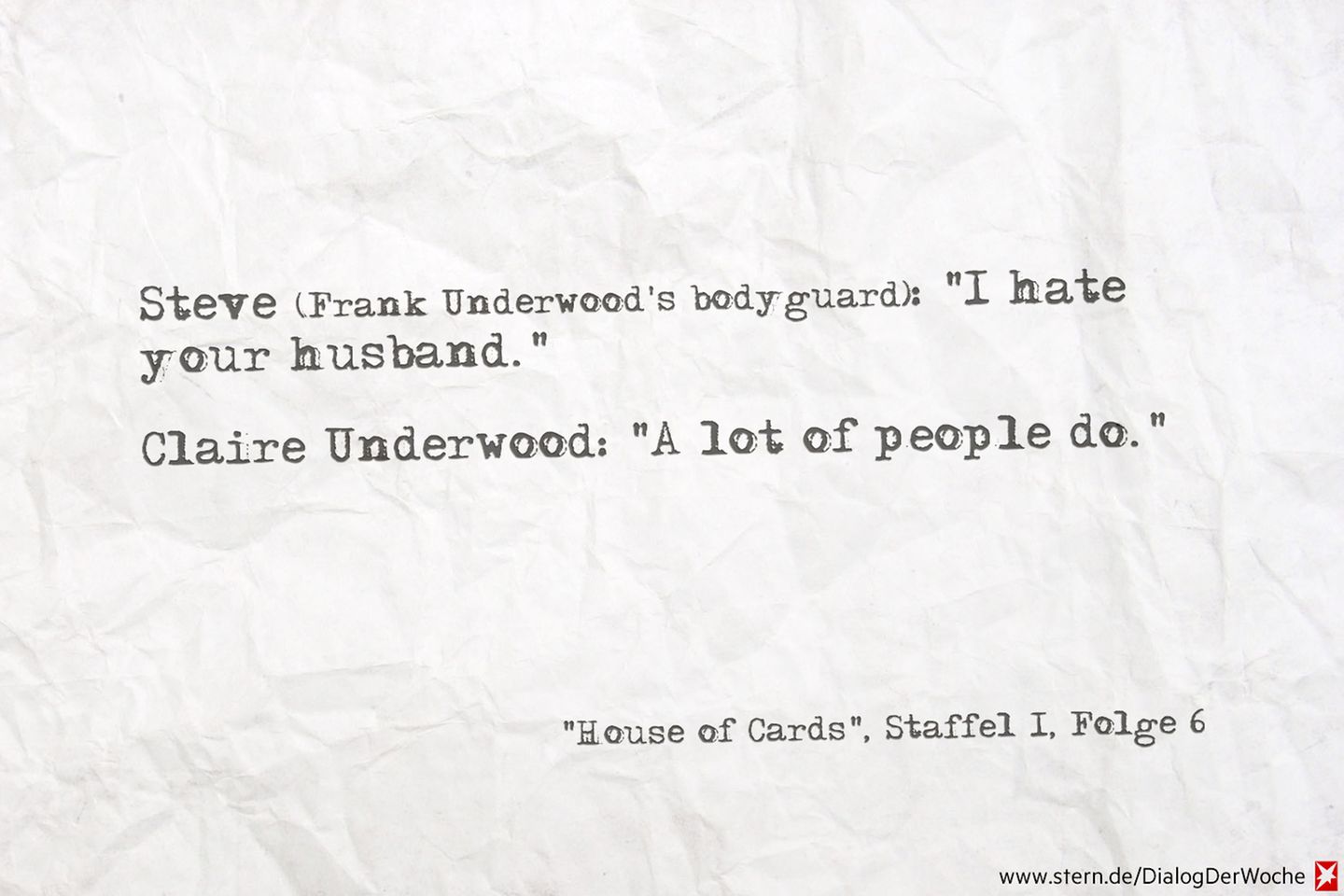 Seriendialog der Woche: Ja, auch ich hasse Frank Underwood