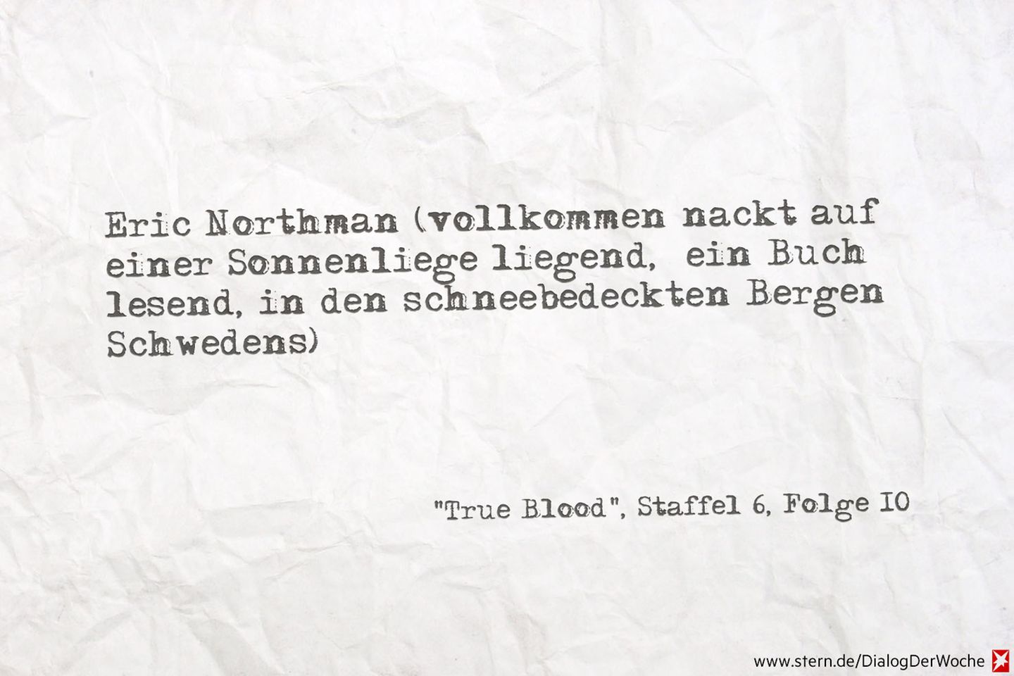 Seriendialog der Woche: Nackt. Ohne Worte.