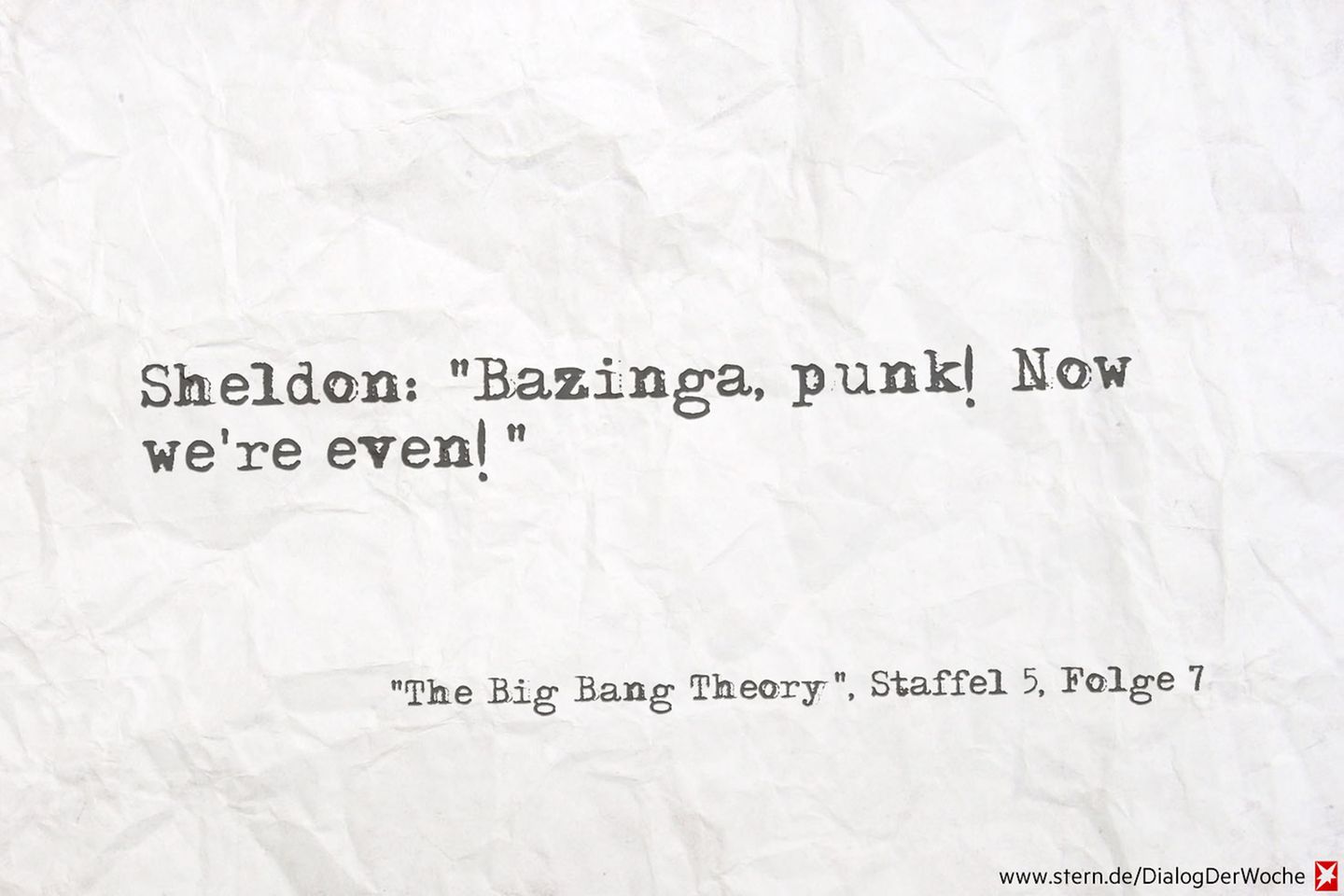 Seriendialog der Woche: Bazinga!