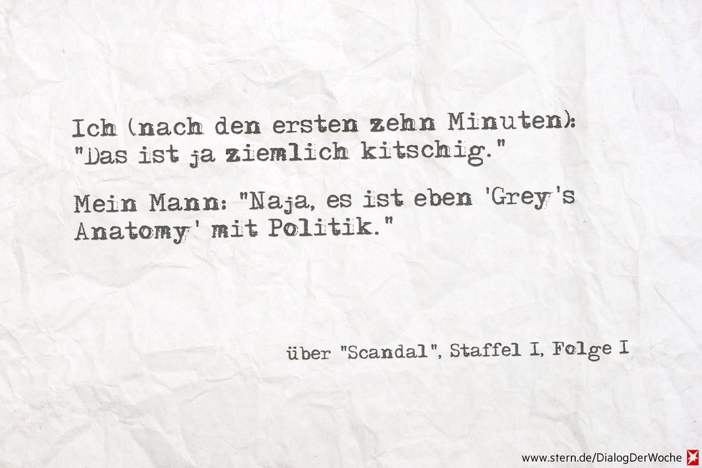Seriendialog der Woche: Eine riesige Enttäuschung