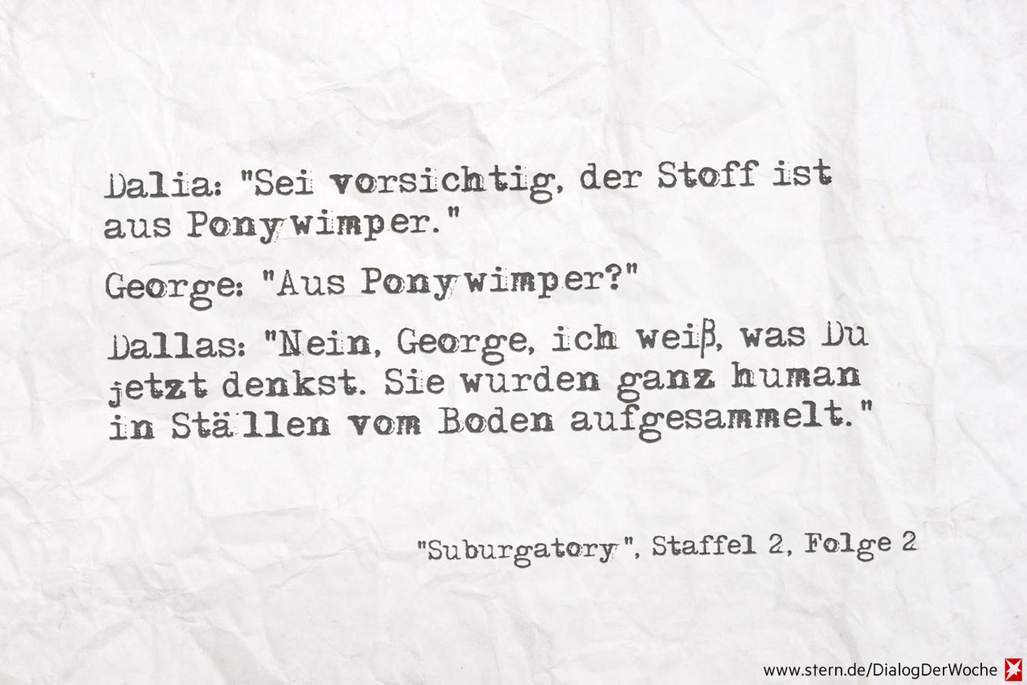 Seriendialog der Woche: Einfach schön absurd