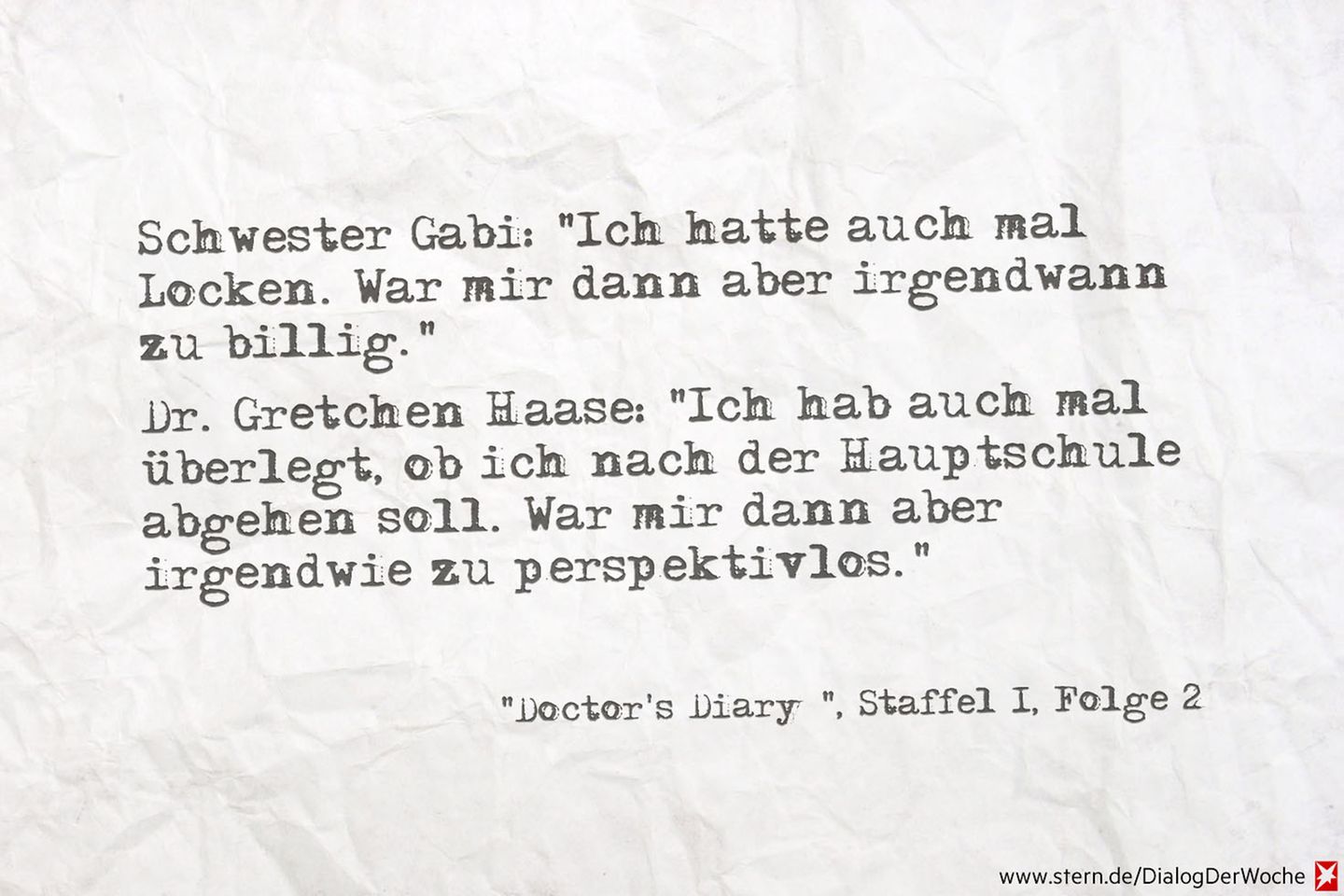 Seriendialog der Woche: Schlagfertig wie Gretchen Haase