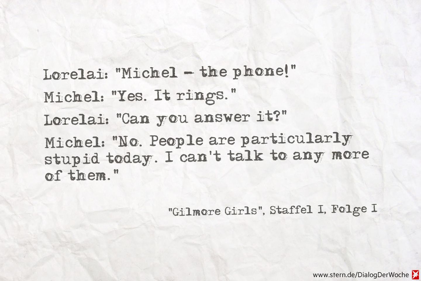 Seriendialog der Woche: Michel mit M wie Misanthrop