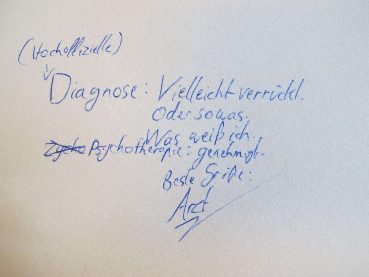 dasgegenteilvontraurig: Zweitklassig erkrankt