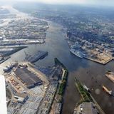Hamburg Cruise Center in der Hafencity von oben