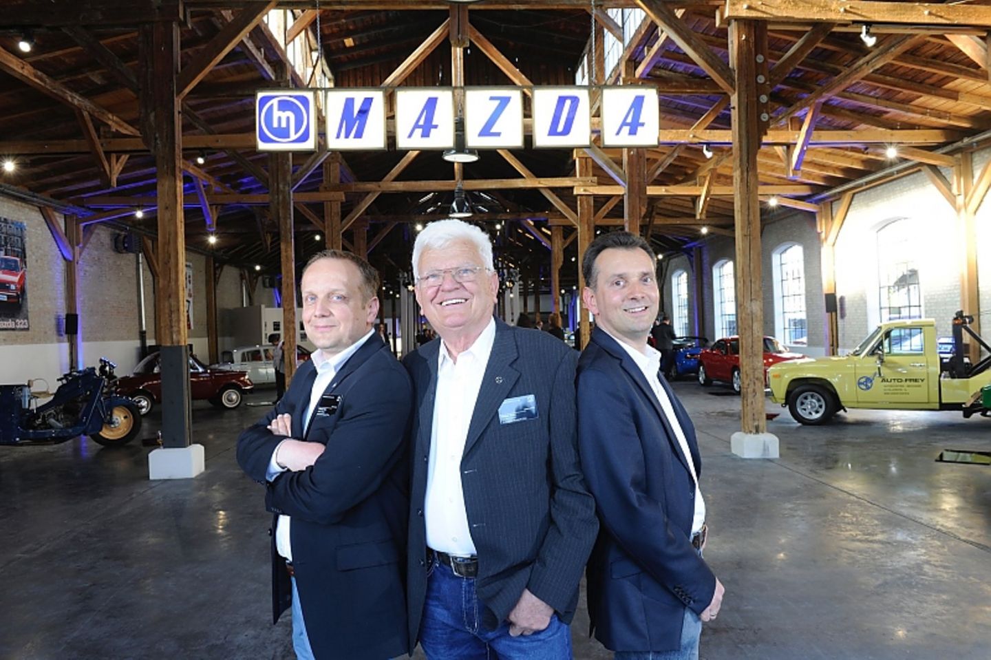 Die Drei vom Museum: Walter (Mitte), Joachim (rechts) und Markus