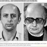 Serienmörder Joachim Kroll (r.) mit seinem Anwalt