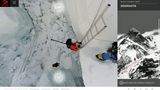 Bergsteiger erklettern Aluleitern im Khumbu-Eisbruch