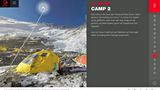 Zelt mit Sonnenkollektoren im Camp 2
