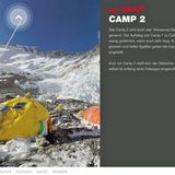 Zelt mit Sonnenkollektoren im Camp 2