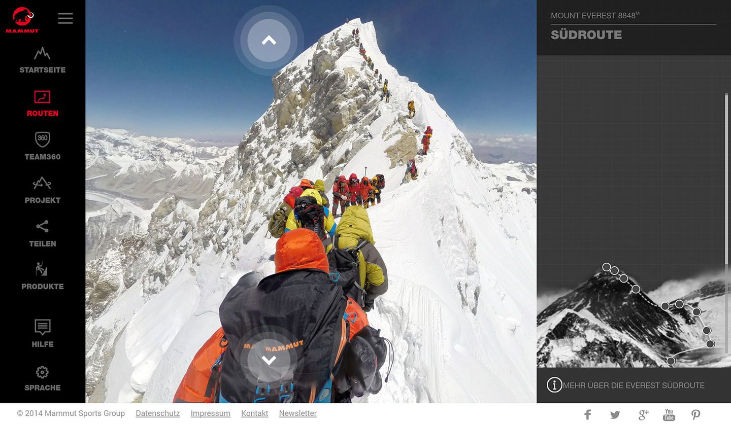 Stau am Gipfelgrat des Mount Everest