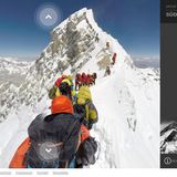 Stau am Gipfelgrat des Mount Everest