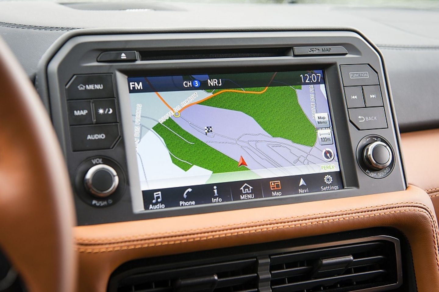 Die Optik des Navigationssystem ist nicht besonders