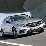 Mercedes E Klasse T-Modell - von vorn der übliche Mercedes-Look