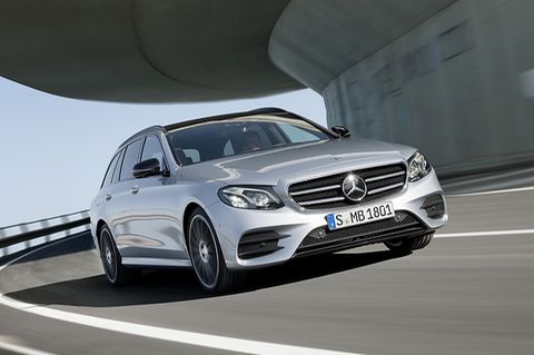 Mercedes E Klasse T-Modell - von vorn der übliche Mercedes-Look