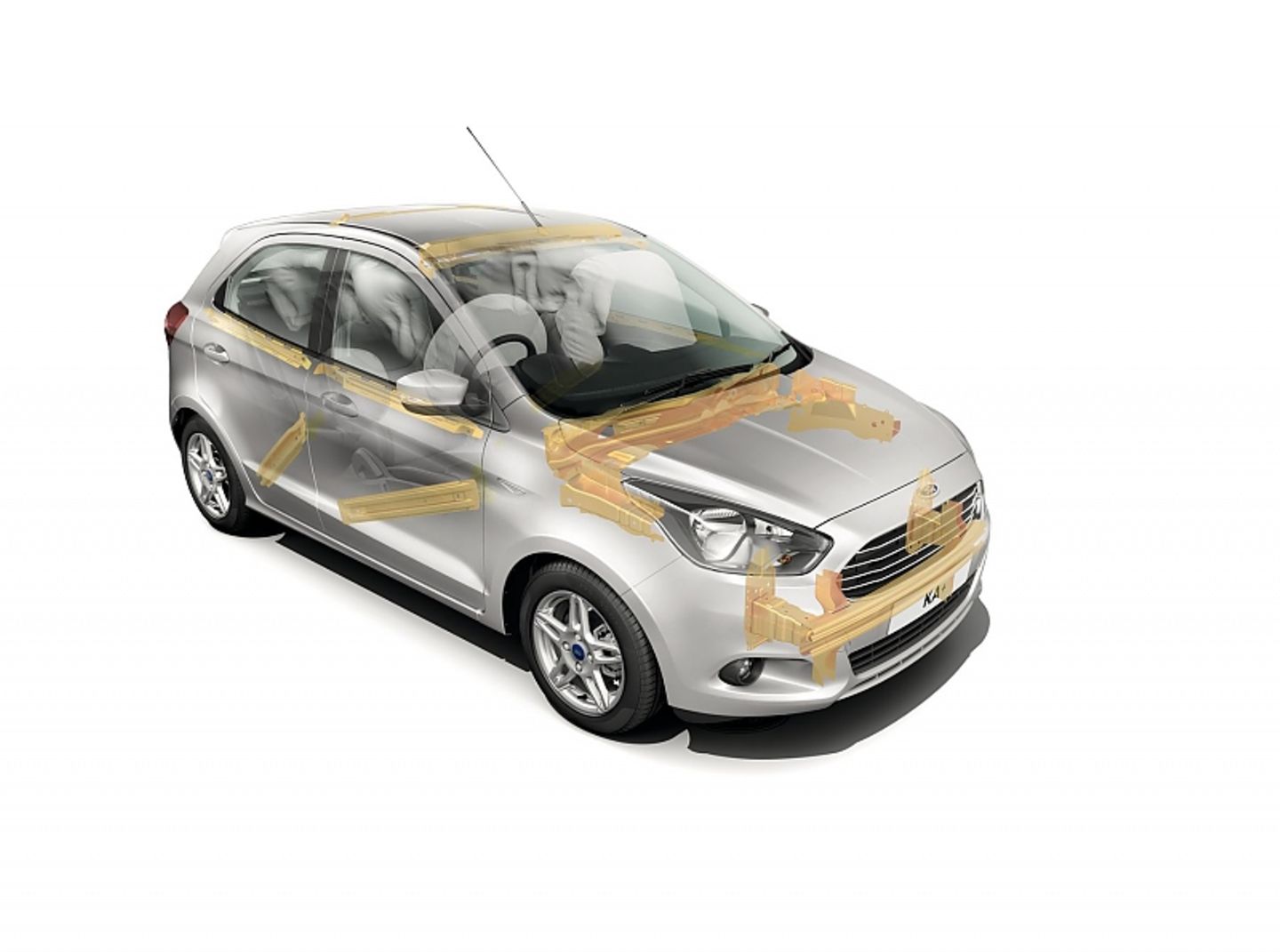 Der Ford Ka+ hat sechs Airbags