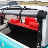 Die Scheiben können nach oben gerollt werden