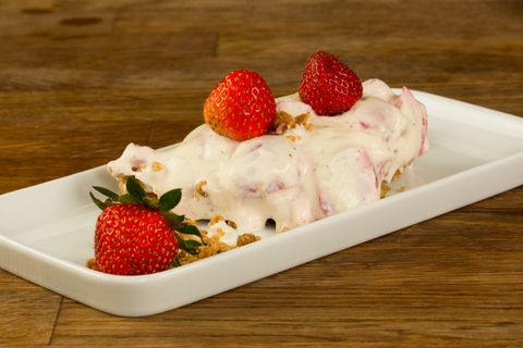 No-bake-Cheesecake mit Erdbeeren
