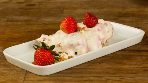 No-bake-Cheesecake mit Erdbeeren