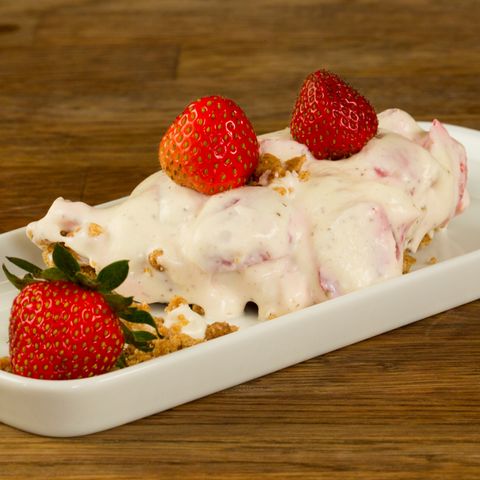 No-bake-Cheesecake mit Erdbeeren