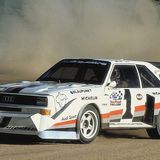 Mit seinem Fünfzylinder-Audi Quattro S1 schoss er in 10:47.850 Minuten den Berg hinauf.