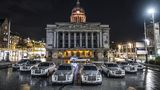 Das britische Bestattungsunternehmen A. W. Lymn mit seiner Rolls Royce Flotte