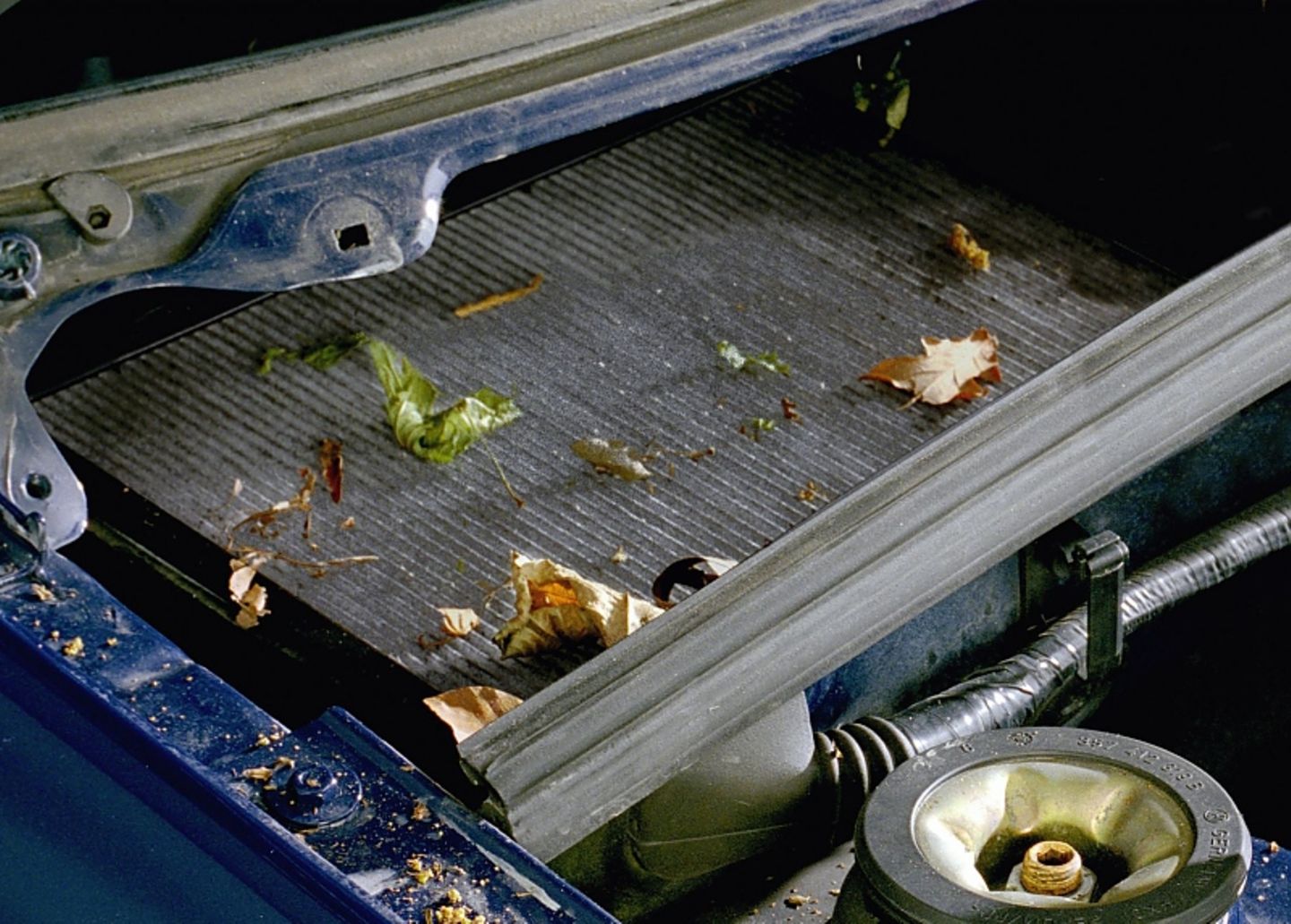 Ein Auto saugt den Dreck förmlich an