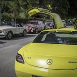 Classic trifft Moderne: Die E-Mobile fuhren ihre eigene Rallye